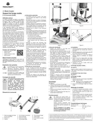 TOOLCRAFT TO-6761520 BOS-230 Drill stand Operating height Manuel du propriétaire | Fixfr