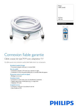 Philips SWV2201W/10 Câble coaxial Manuel utilisateur