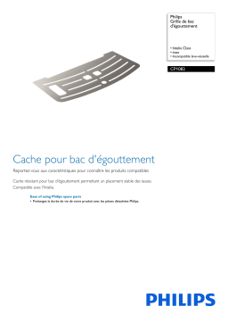 Philips CP1082/01 Grille de bac d'égouttement Manuel utilisateur