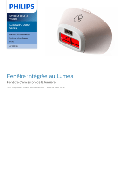 Philips CP1733/01 Lumea IPL 9000 Series Embout pour le visage Manuel utilisateur