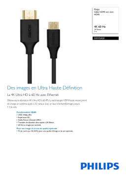 Philips SWV5420/10 Câble HDMI vers mini-HDMI Manuel utilisateur