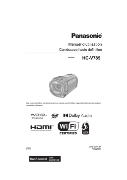 Panasonic HC V785 Manuel utilisateur