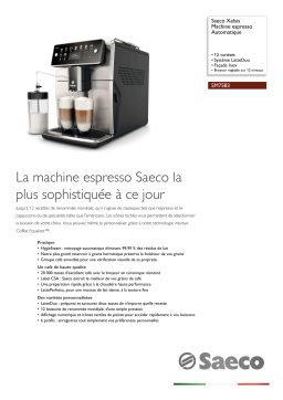 Saeco SM7583/00R1 Saeco Xelsis Machine espresso Automatique Manuel utilisateur