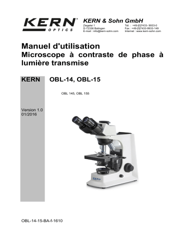 OBL 145 | KERN OBL 155 Mode d'emploi | Fixfr