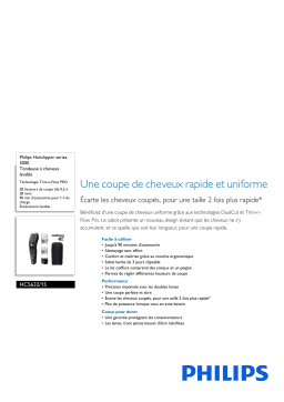 Philips HC5632/15 Hairclipper series 5000 Tondeuse à cheveux lavable Manuel utilisateur