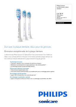 Sonicare HX9034/43 Sonicare Lot de brosses à dents standard Manuel utilisateur