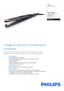 Philips HP8339/20 Lisseur ProCare Manuel utilisateur