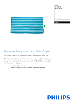 Philips CP1362/01 LINGETTES DE RECHANGE Manuel utilisateur