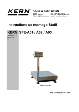 KERN SFE-A02 Installation manuel