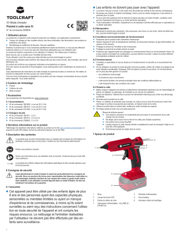 TOOLCRAFT TO-7165917 AP-1200 Cordless glue gun Manuel du propriétaire | Fixfr