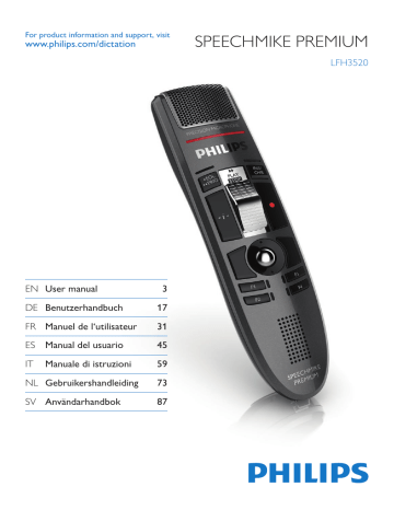 Philips SpeechMike LFH 3520 Manuel utilisateur | Fixfr