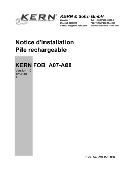 KERN FOB-A07 Installation manuel