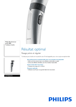 Philips QT4020/10 Beardtrimmer series 3000 Tondeuse à barbe Manuel utilisateur