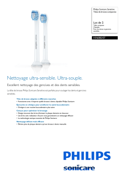 Sonicare HX6082/07 Sonicare Sensitive Têtes de brosse compactes Manuel utilisateur