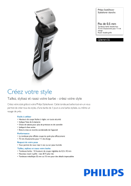 Philips QS6161/32 StyleShaver Styleshaver étanche Manuel utilisateur