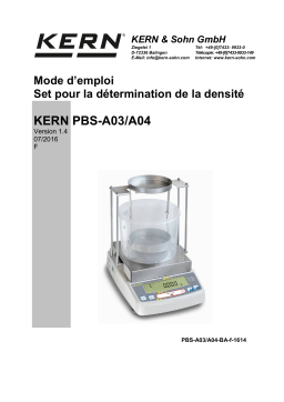 KERN PBS-A03 Mode d'emploi