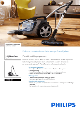 Philips FC9921/09 PowerPro Ultimate Aspirateur sans sac Manuel utilisateur