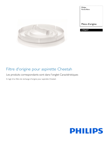 Philips CP0697/01 Porte-filtre Manuel utilisateur | Fixfr