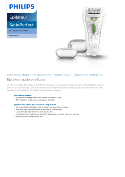 Philips HP6570/00 SatinPerfect Épilateur Manuel utilisateur