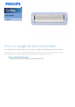 Philips CRP581/01 Grille Manuel utilisateur