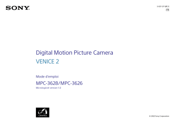 Sony Venice 2 Mode d'emploi | Fixfr