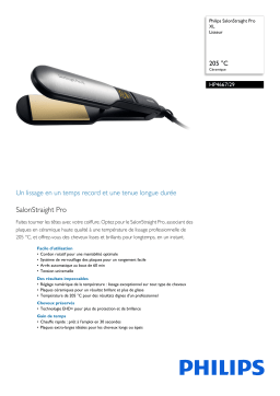 Philips HP4667/29 SalonStraight Pro XL Lisseur Manuel utilisateur