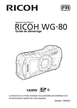 Ricoh WG-80 Guide de démarrage rapide