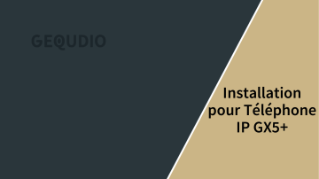 GEQUDIO Téléphone IP GX5+ Manuel utilisateur | Fixfr