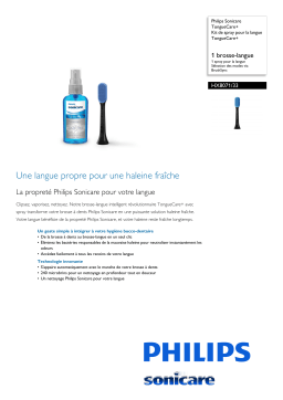 Sonicare HX8071/33 Sonicare TongueCare+ Kit de spray pour la langue TongueCare+ Manuel utilisateur