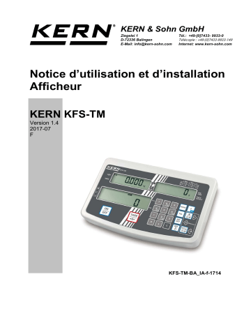 KERN IFS 150K2DL Installation manuel | Fixfr