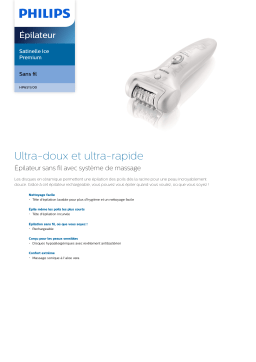 Philips HP6511/00 Satinelle Ice Premium Épilateur Manuel utilisateur