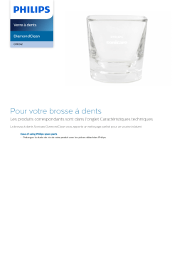 Philips CRP242/01 DiamondClean Verre à dents Manuel utilisateur