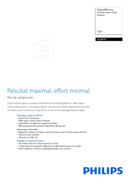 Philips GC8410/02 8400 series Centrale vapeur haute pression Manuel utilisateur