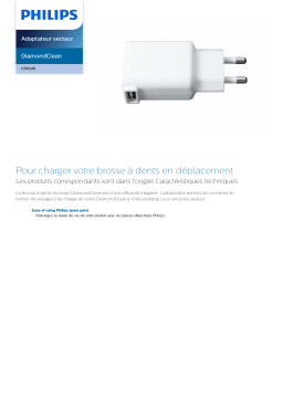 Philips CRP249/01 DiamondClean Adaptateur secteur Manuel utilisateur