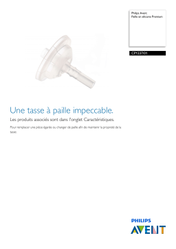 Avent CP1237/01 Avent Paille en silicone Premium Manuel utilisateur