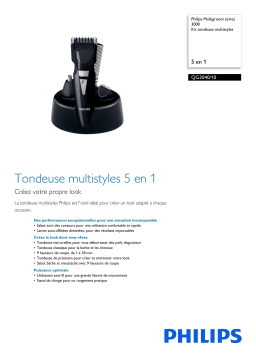 Philips QG3040/10 Multigroom series 3000 Kit tondeuse multistyles Manuel utilisateur