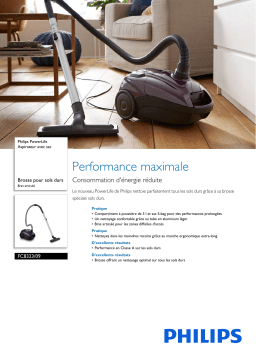 Philips FC8323/09 PowerLife Aspirateur avec sac Manuel utilisateur