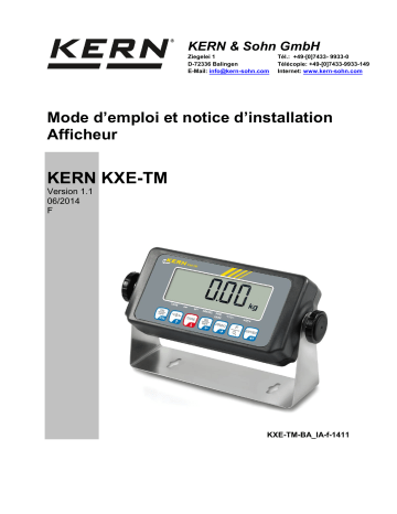 KERN KXE-TM Installation manuel | Fixfr