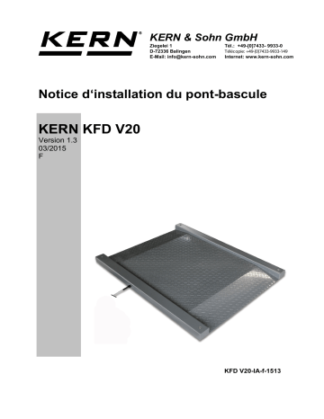 NBB 1T-1M | KFD 1500V40M | KFD 600V40M | NBB 600K-1LM | NBB 600K-1M | KERN NBB 1T-1LM Installation manuel | Fixfr