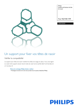 Philips CRP359/01 Système de fixation de tête de rasoir Manuel utilisateur