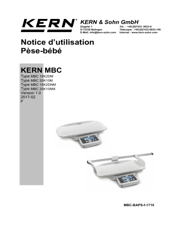 MBC 20K10M | KERN MBC 15K2DM Manuel du propriétaire | Fixfr