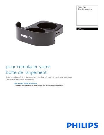 Philips CP1333/01 Viva Collection Boîte de rangement Manuel utilisateur | Fixfr