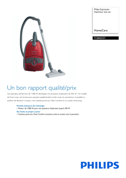 Philips FC8602/01 Expression Aspirateur avec sac Manuel utilisateur