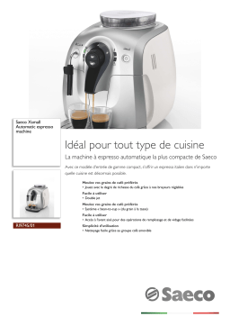 Saeco RI9745/01 Saeco Xsmall Automatic espresso machine Manuel utilisateur