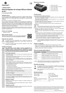 TOOLCRAFT TO-6448065 SGA-010 / TAWB-200 USB charger 20 V Li-ion Manuel du propriétaire