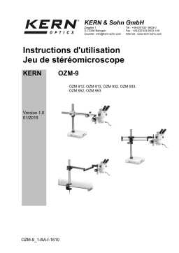 KERN OZM 933UK Mode d'emploi