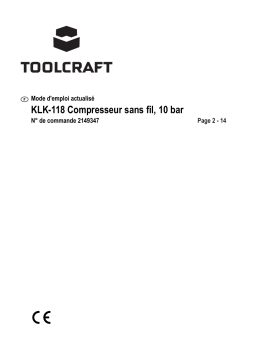 TOOLCRAFT TO-6448041 KLK-118 / TAWB-200 Cordless Compressor, 10 bar 20 V Manuel du propriétaire