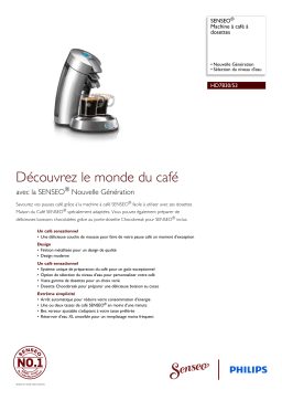 SENSEO® HD7830/53 SENSEO® Machine à café à dosettes Manuel utilisateur