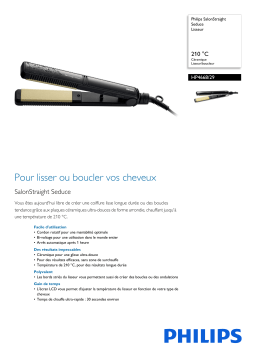 Philips HP4668/29 SalonStraight Seduce Lisseur Manuel utilisateur