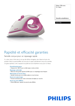 Philips GC1710/02 1700 series Fer vapeur Manuel utilisateur